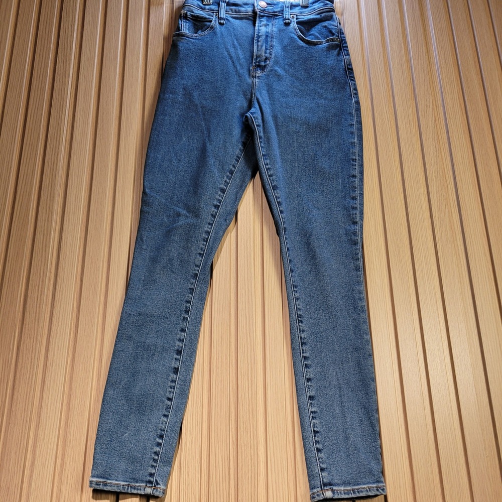 Abercrombie & Fitch Womens High Rise Skinny Jeans Medium Wash Blue Denim 25